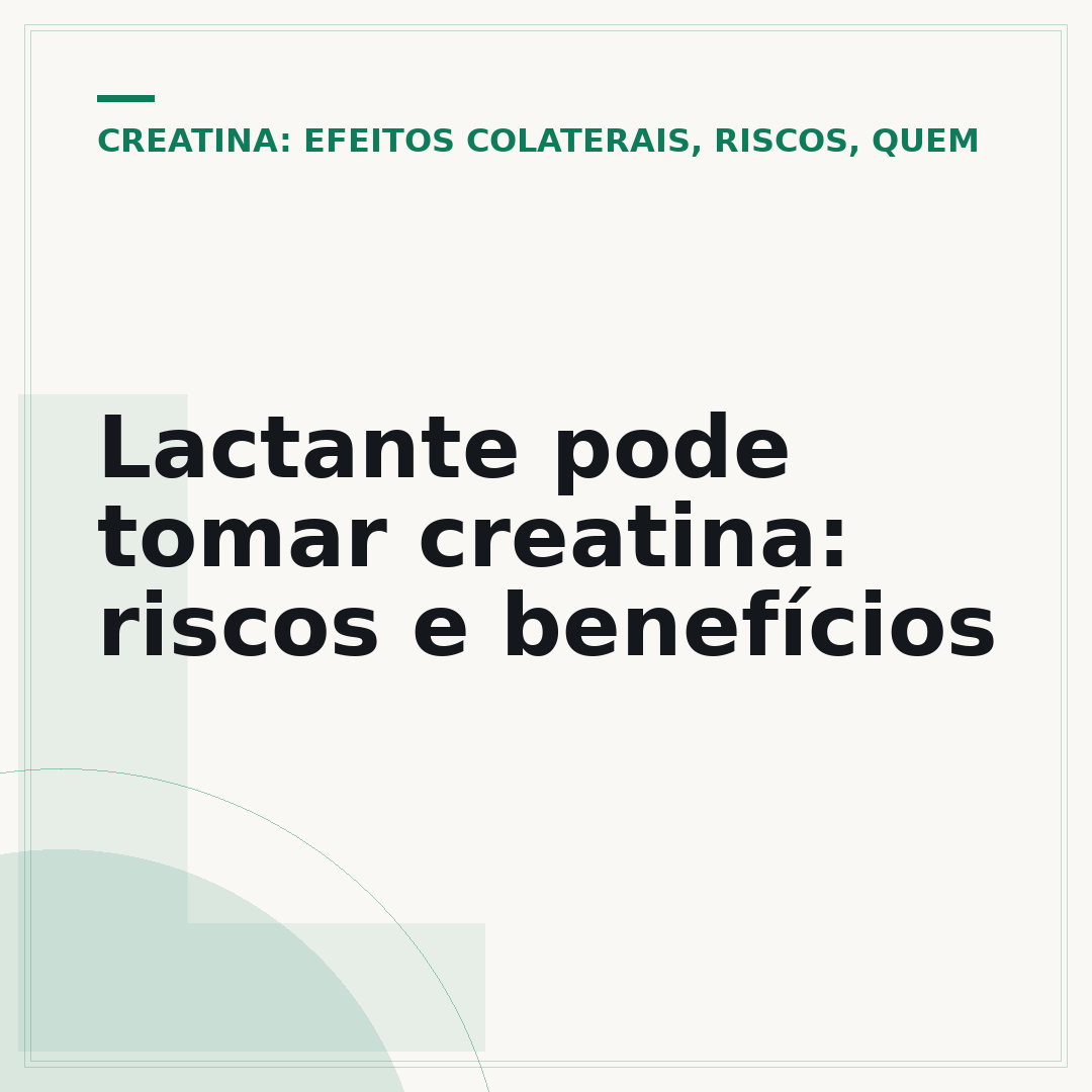 Lactante pode tomar creatina: riscos e benefícios