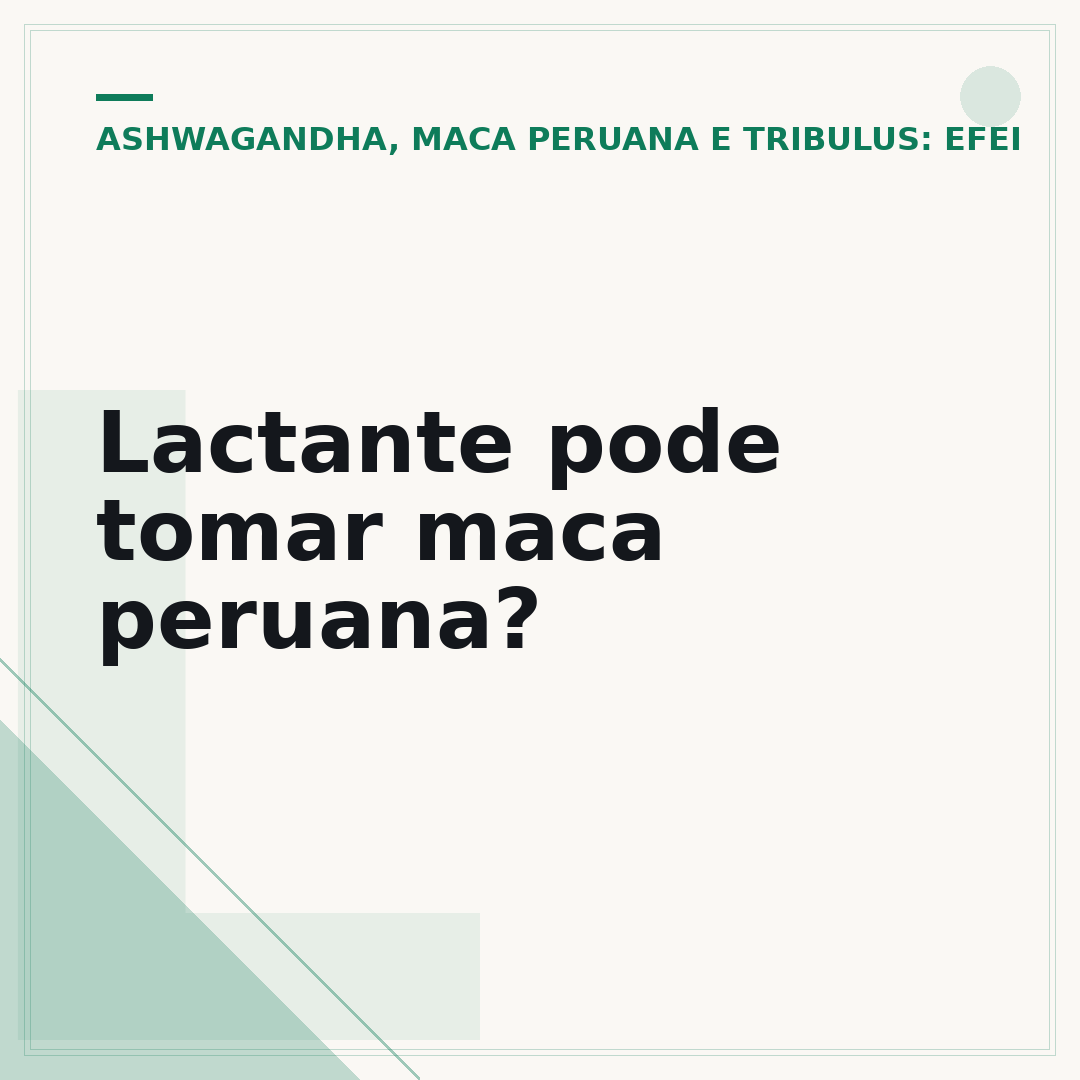 Lactante pode tomar maca peruana?