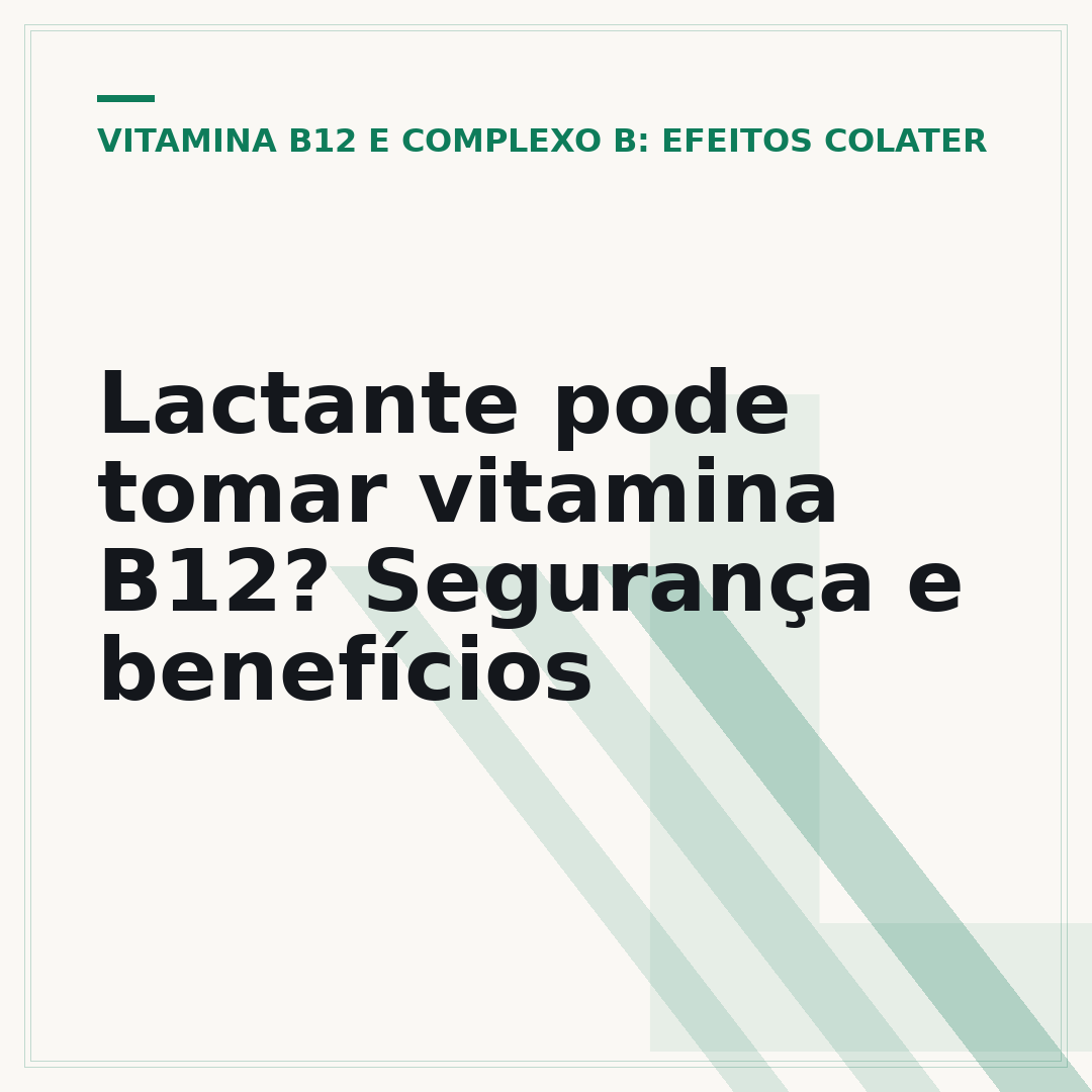 Lactante pode tomar vitamina B12? Segurança e benefícios