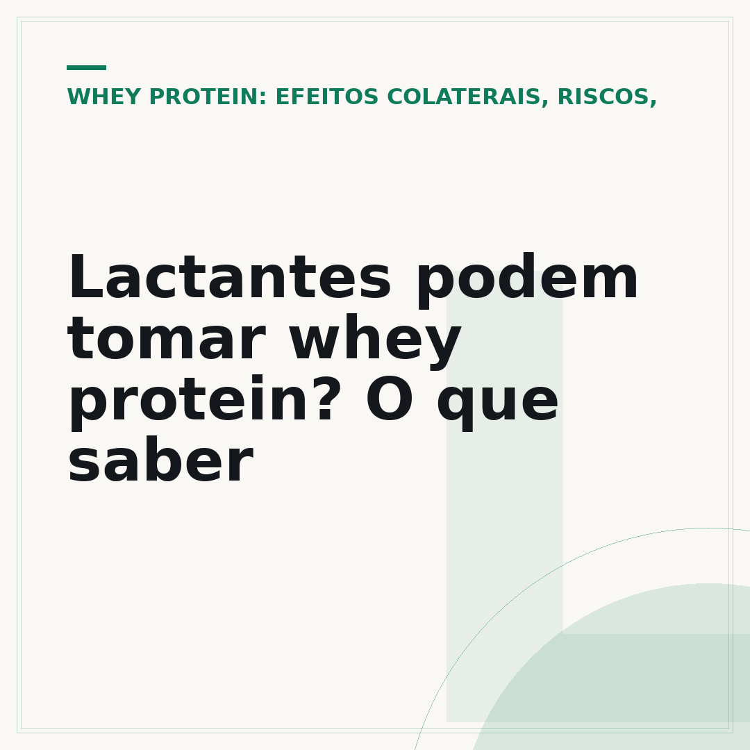 Lactantes podem tomar whey protein? O que saber