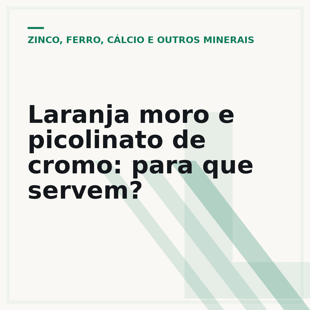Laranja moro e picolinato de cromo: para que servem?