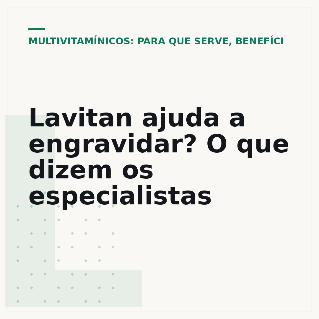 Lavitan ajuda a engravidar? O que dizem os especialistas