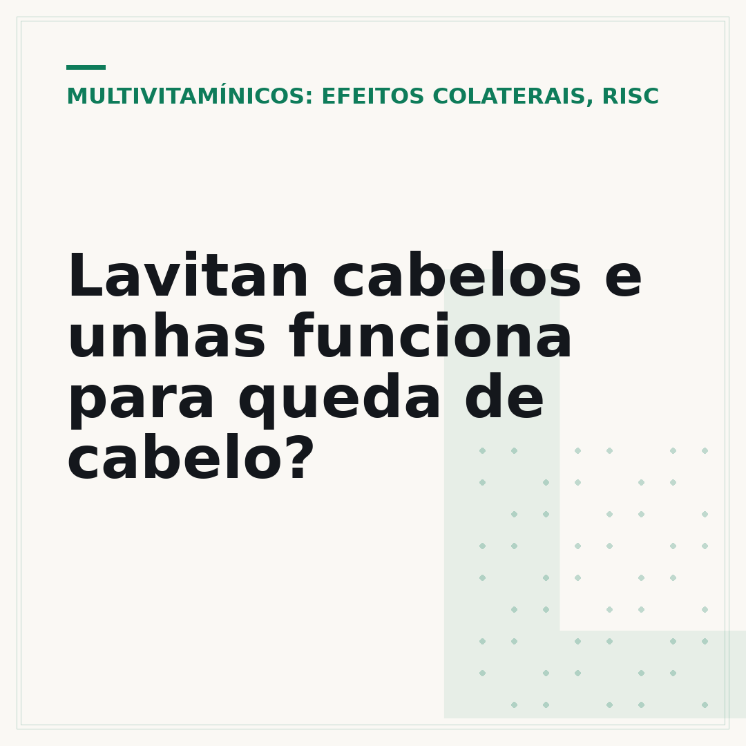 Lavitan cabelos e unhas funciona para queda de cabelo?