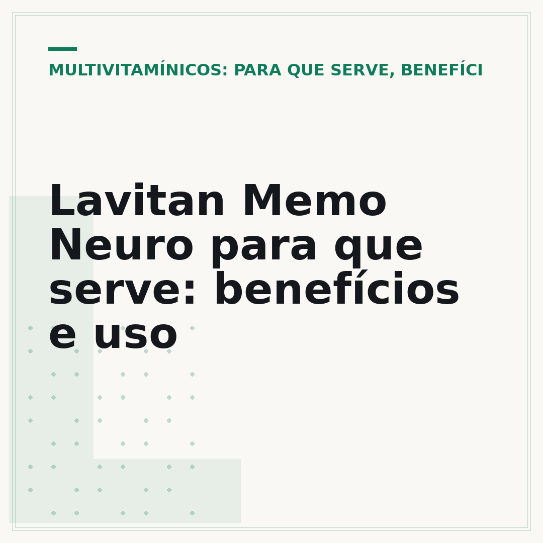 Lavitan Memo Neuro para que serve: benefícios e uso