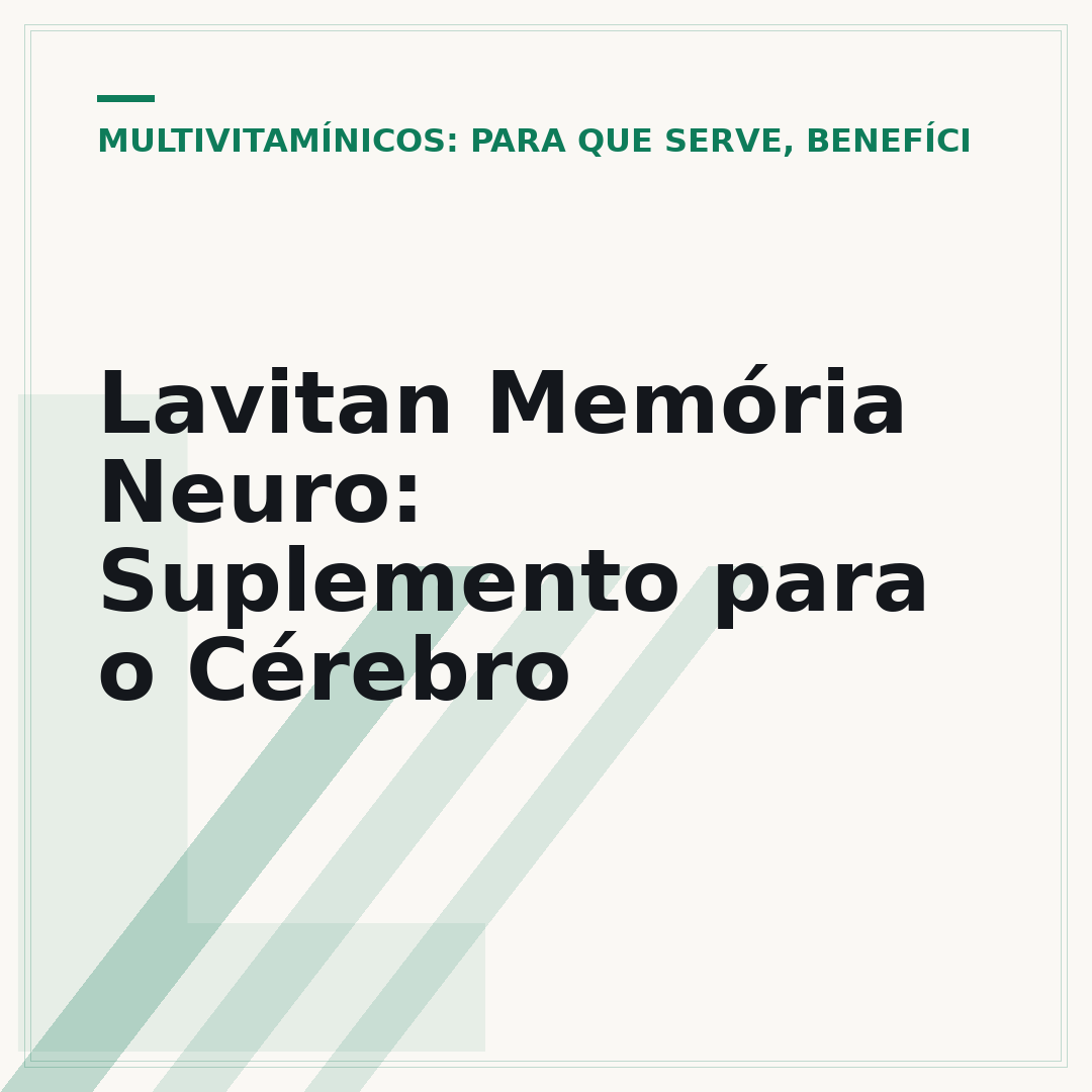 Lavitan Memória Neuro: Suplemento para o Cérebro
