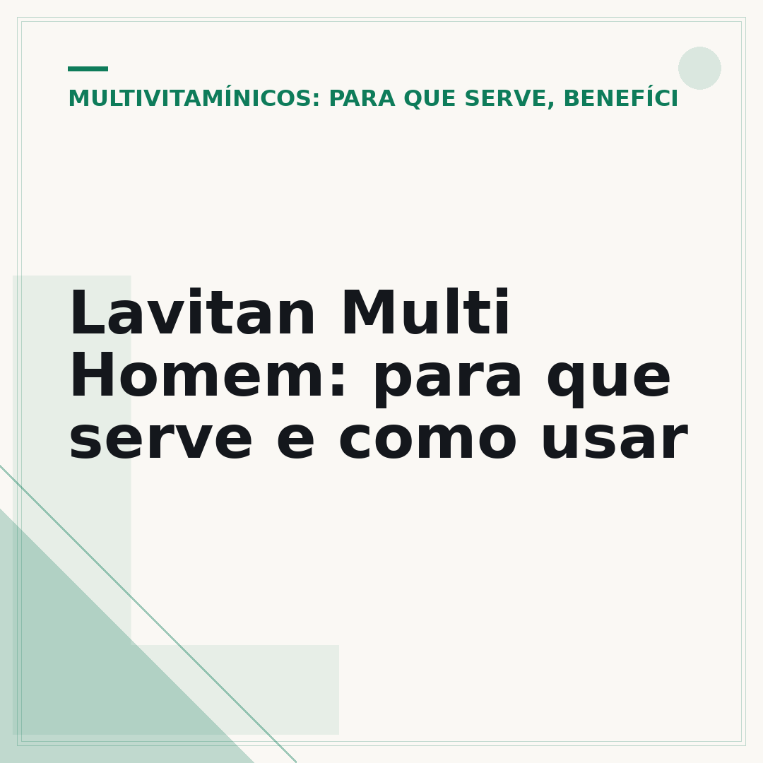 Lavitan Multi Homem: para que serve e como usar