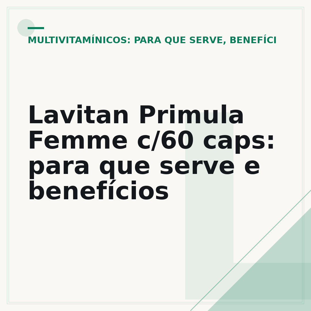 Lavitan Primula Femme c/60 caps: para que serve e benefícios