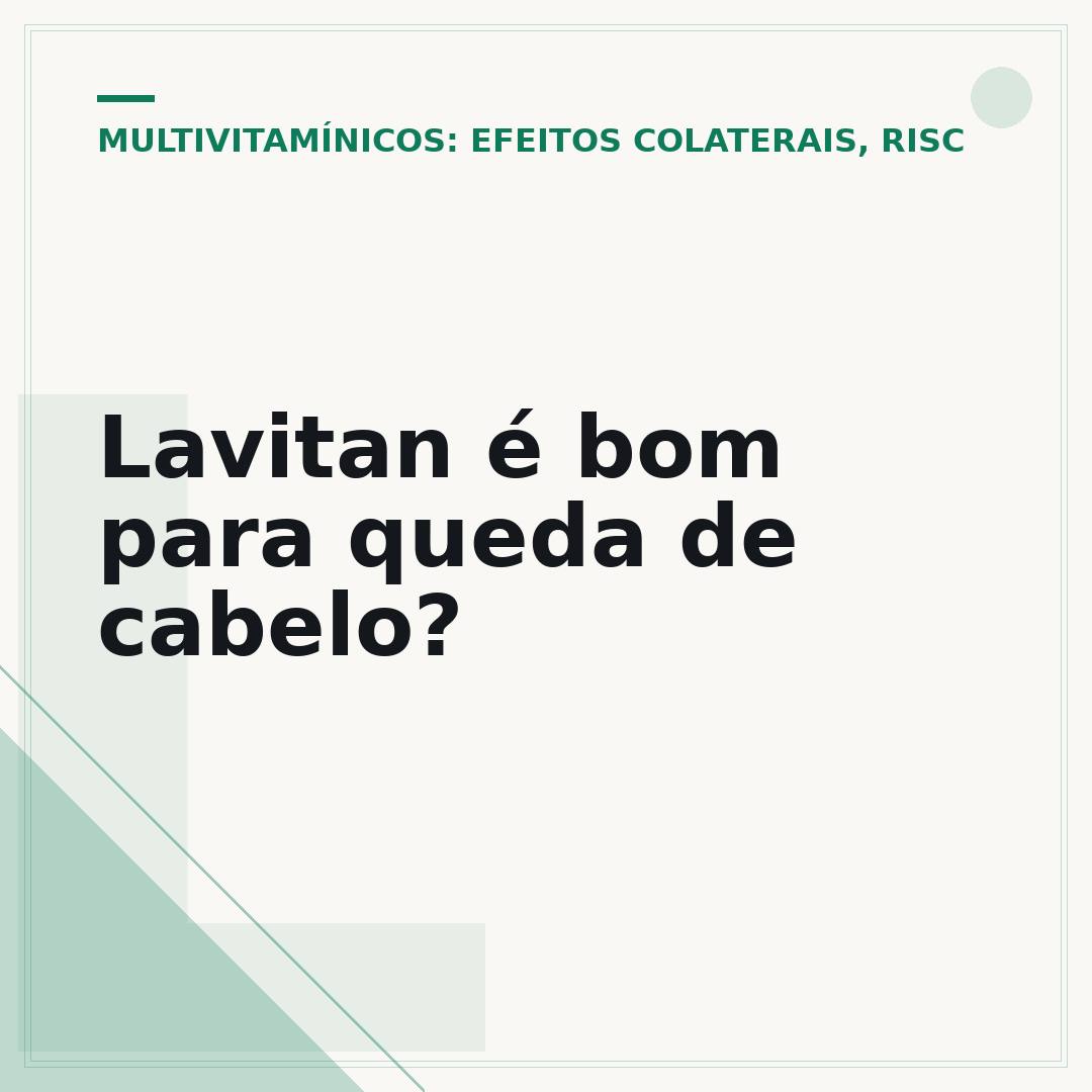 Lavitan é bom para queda de cabelo?