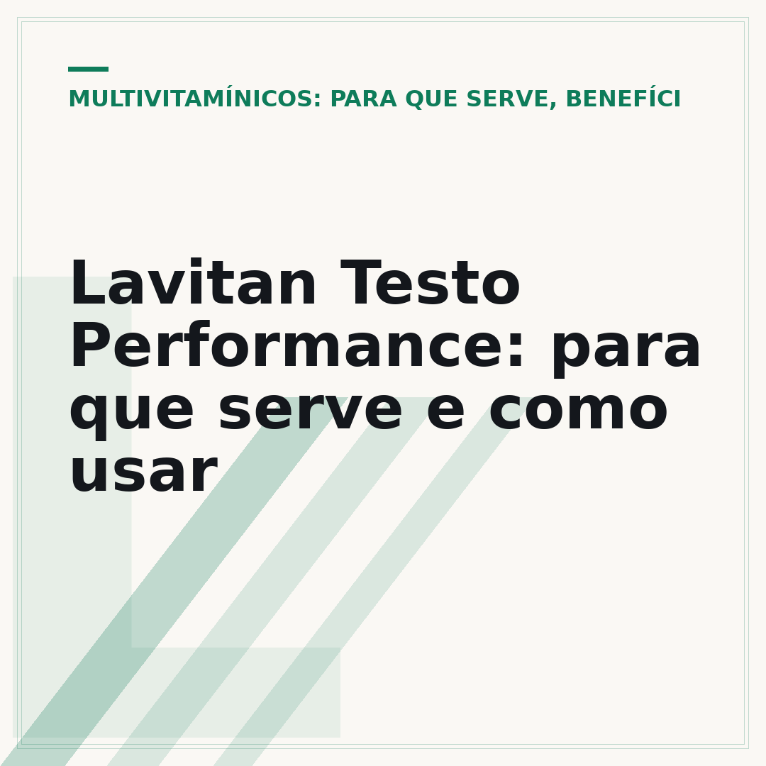 Lavitan Testo Performance: para que serve e como usar