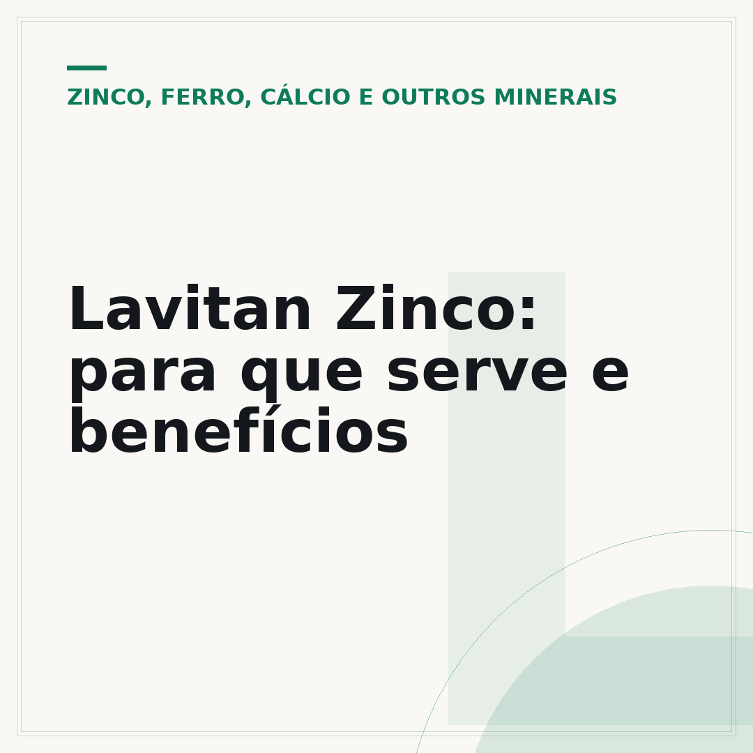 Lavitan Zinco: para que serve e benefícios