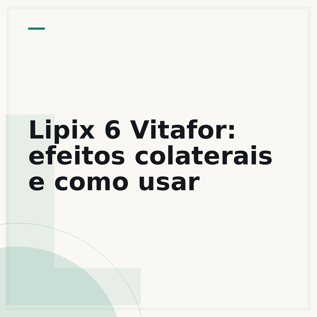 Lipix 6 Vitafor: efeitos colaterais e como usar