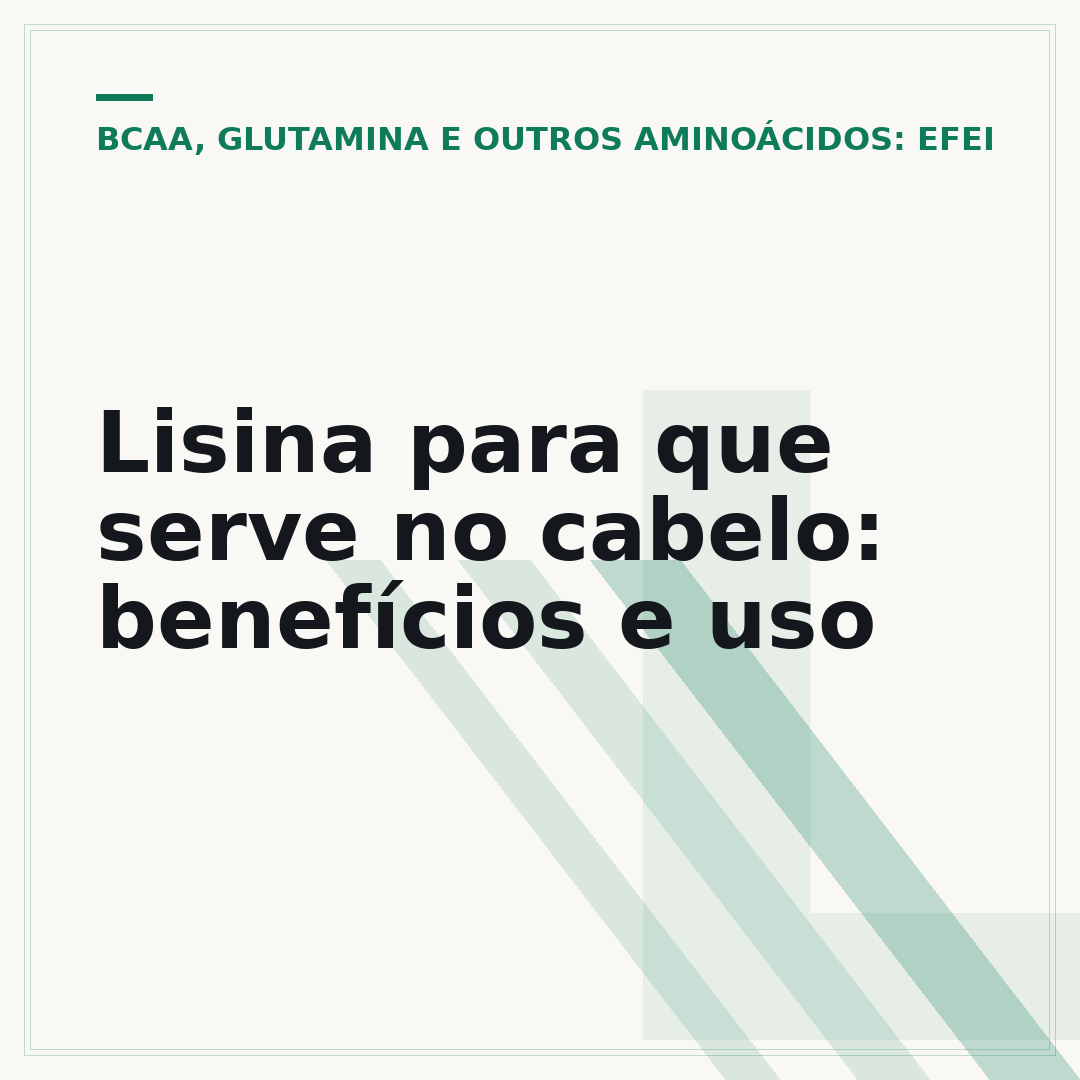 Lisina para que serve no cabelo: benefícios e uso