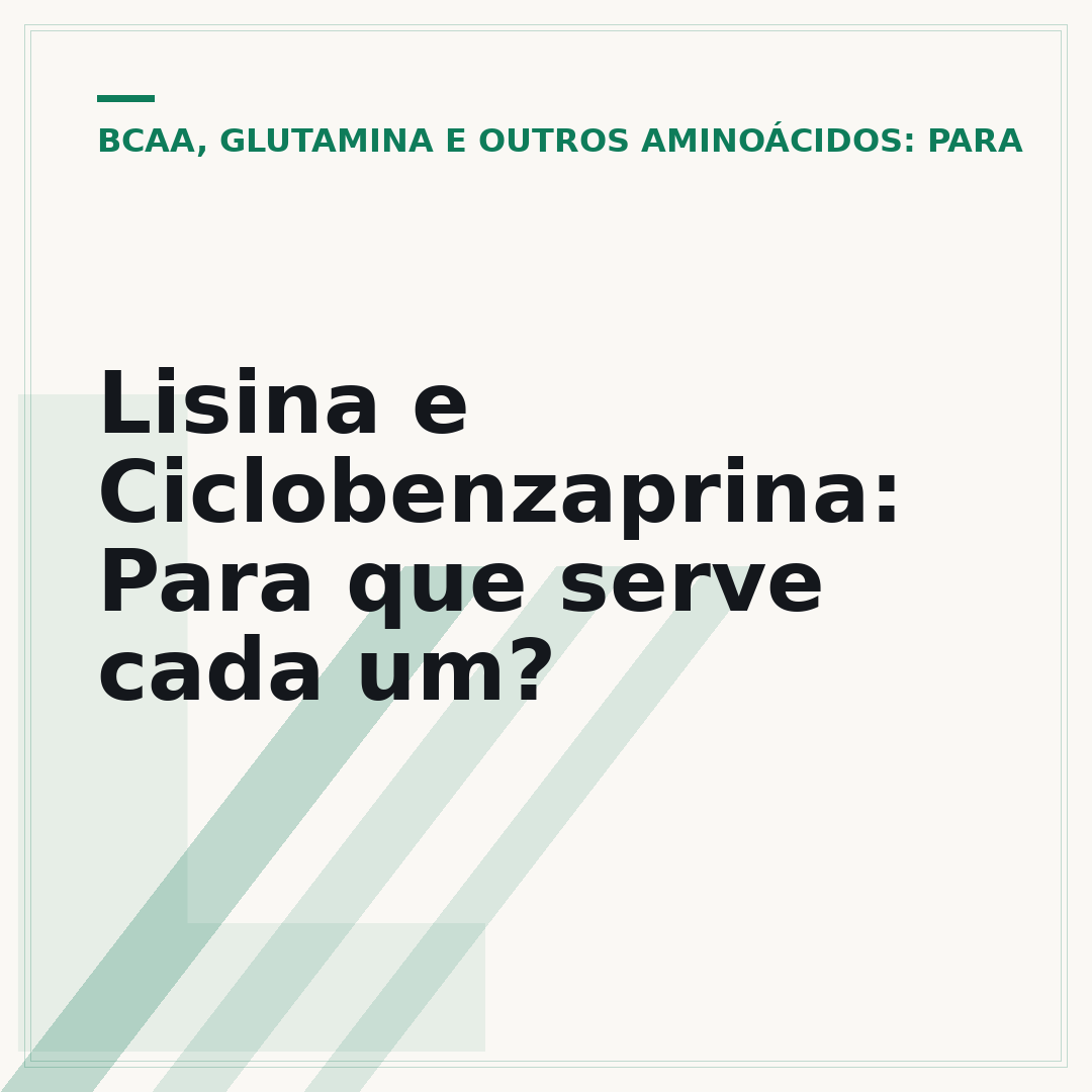 Lisina e Ciclobenzaprina: Para que serve cada um?
