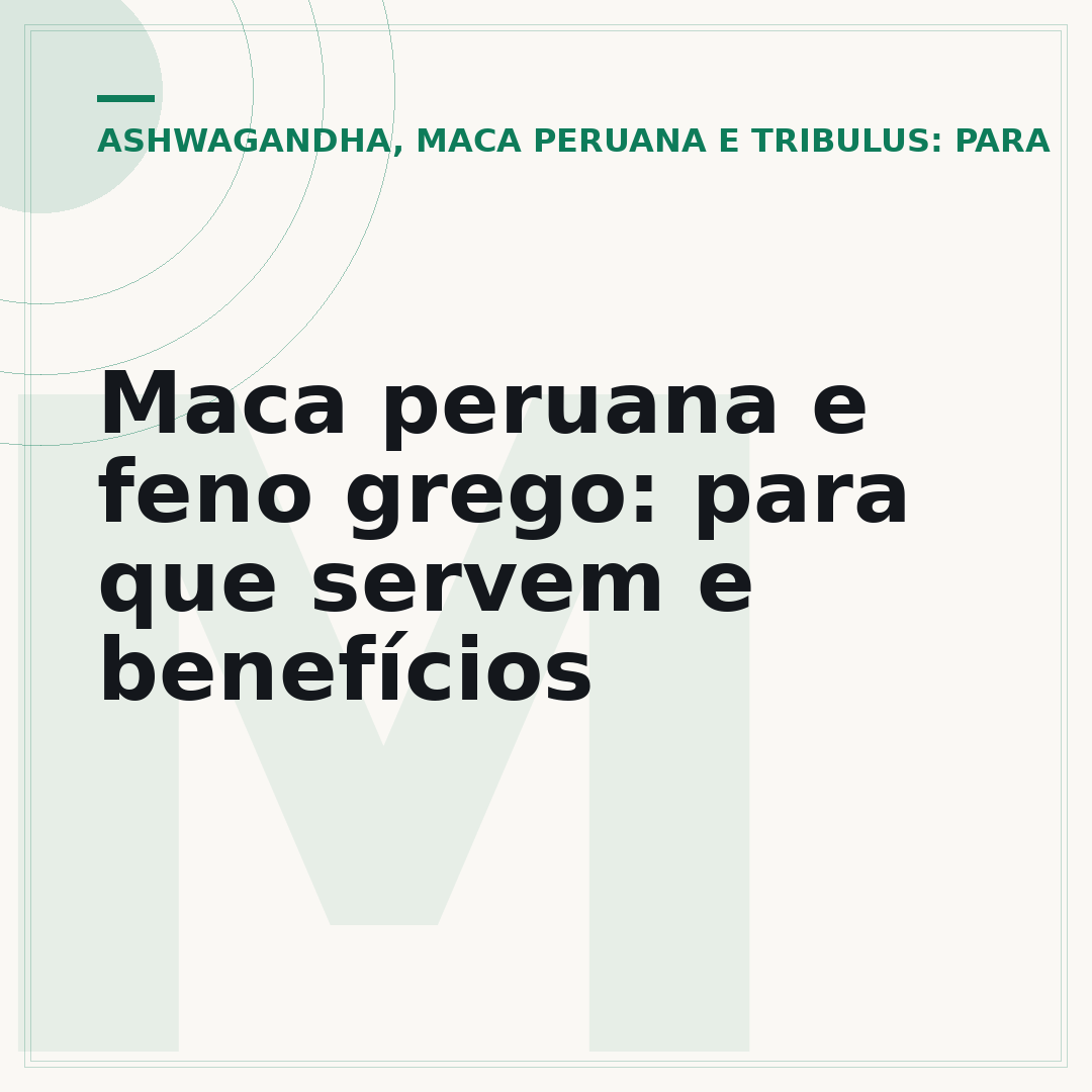 Maca peruana e feno grego: para que servem e benefícios