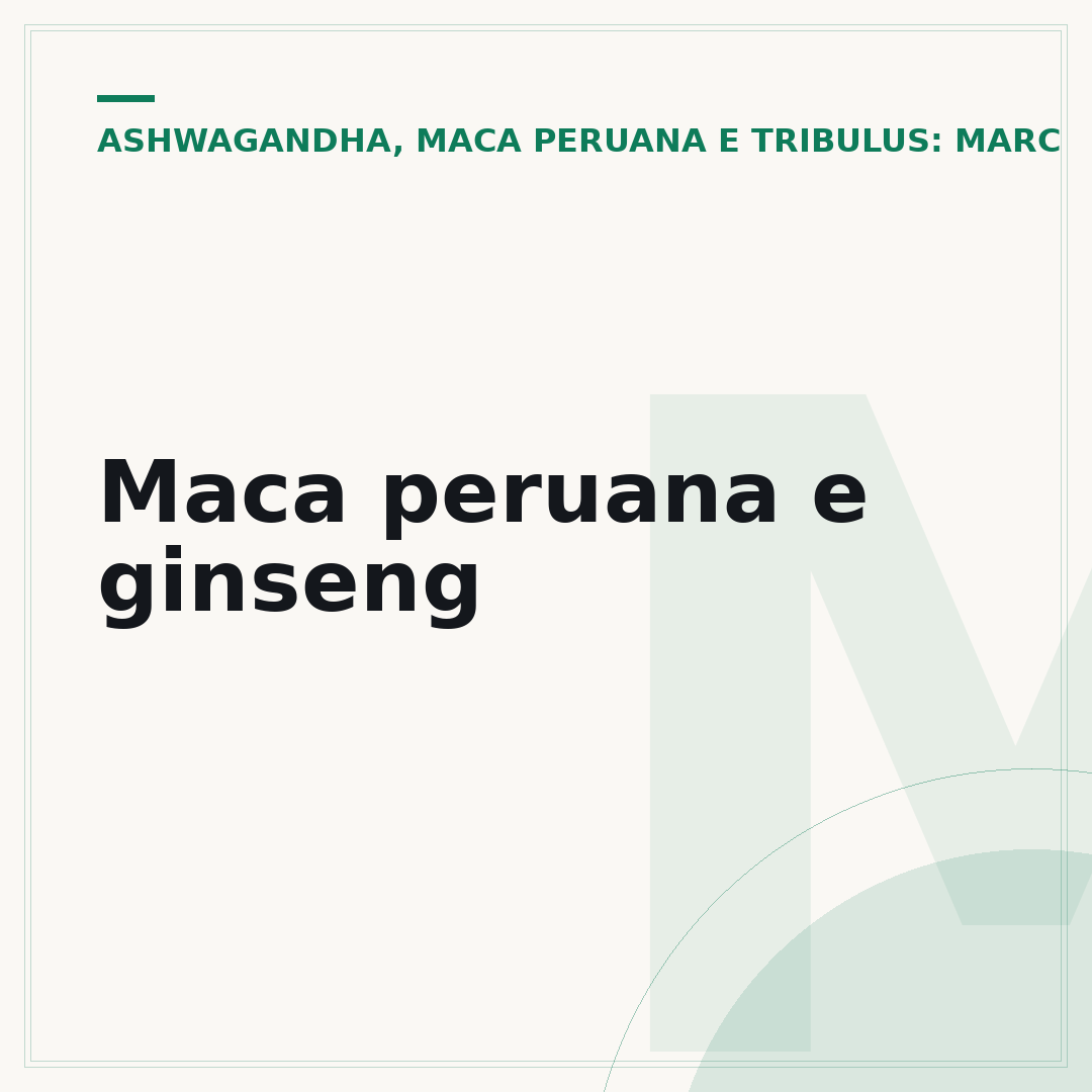 Maca peruana e ginseng