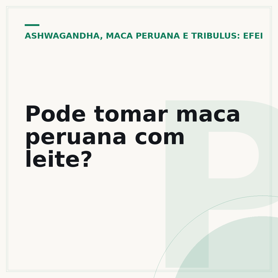 Pode tomar maca peruana com leite?