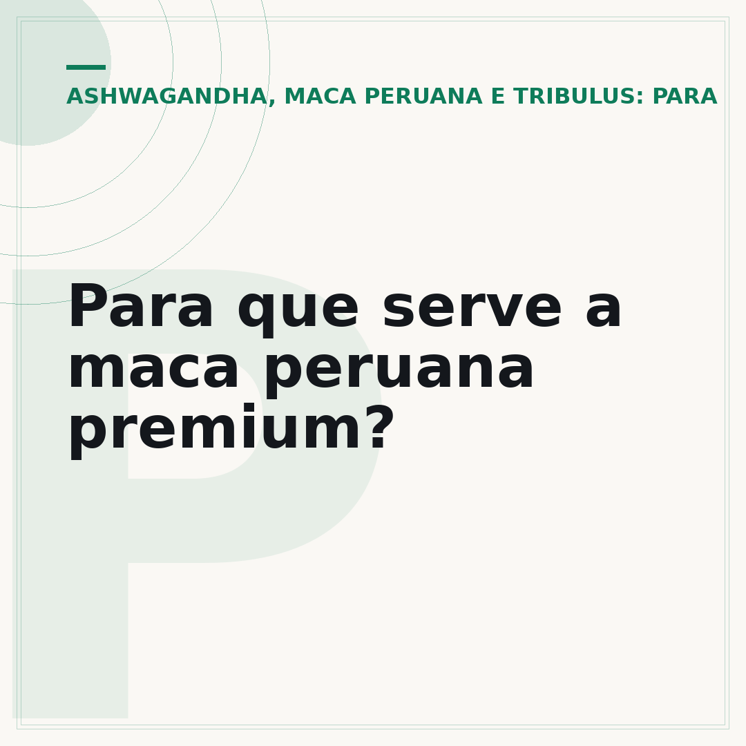 Para que serve a maca peruana premium?