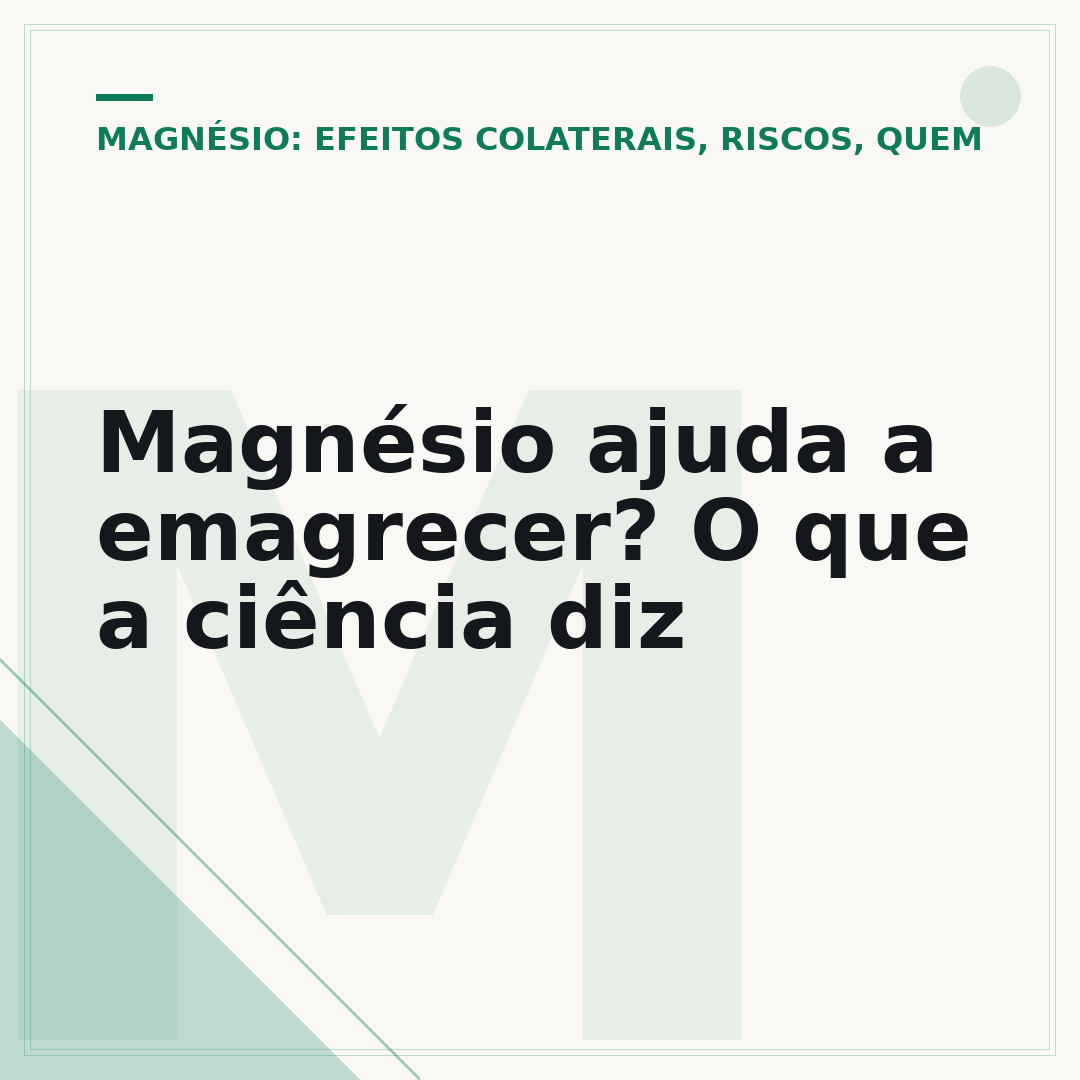 Magnésio ajuda a emagrecer? O que a ciência diz