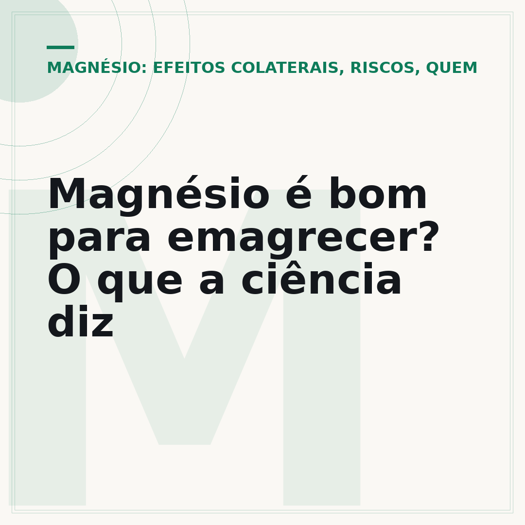 Magnésio é bom para emagrecer? O que a ciência diz