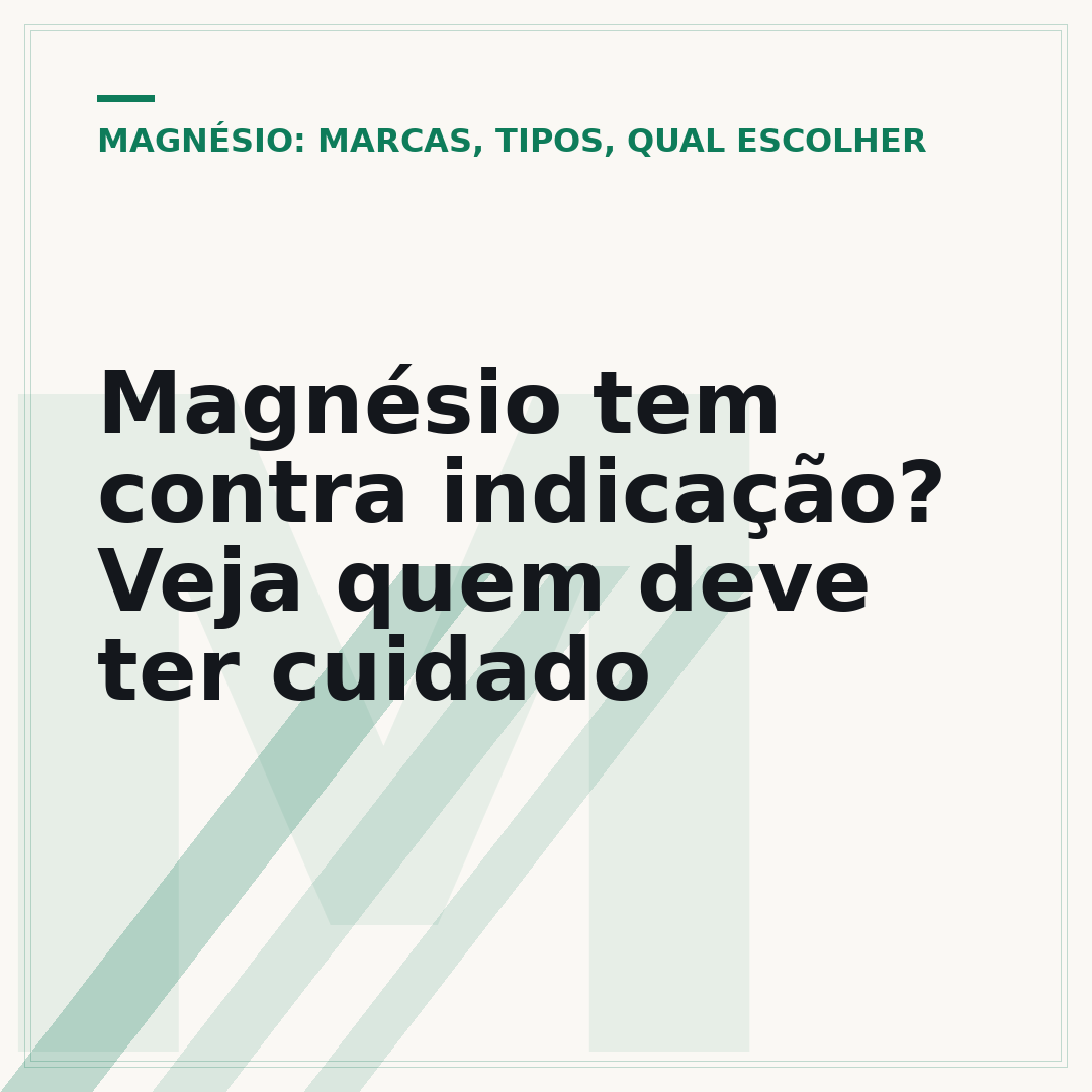 Magnésio tem contra indicação? Veja quem deve ter cuidado