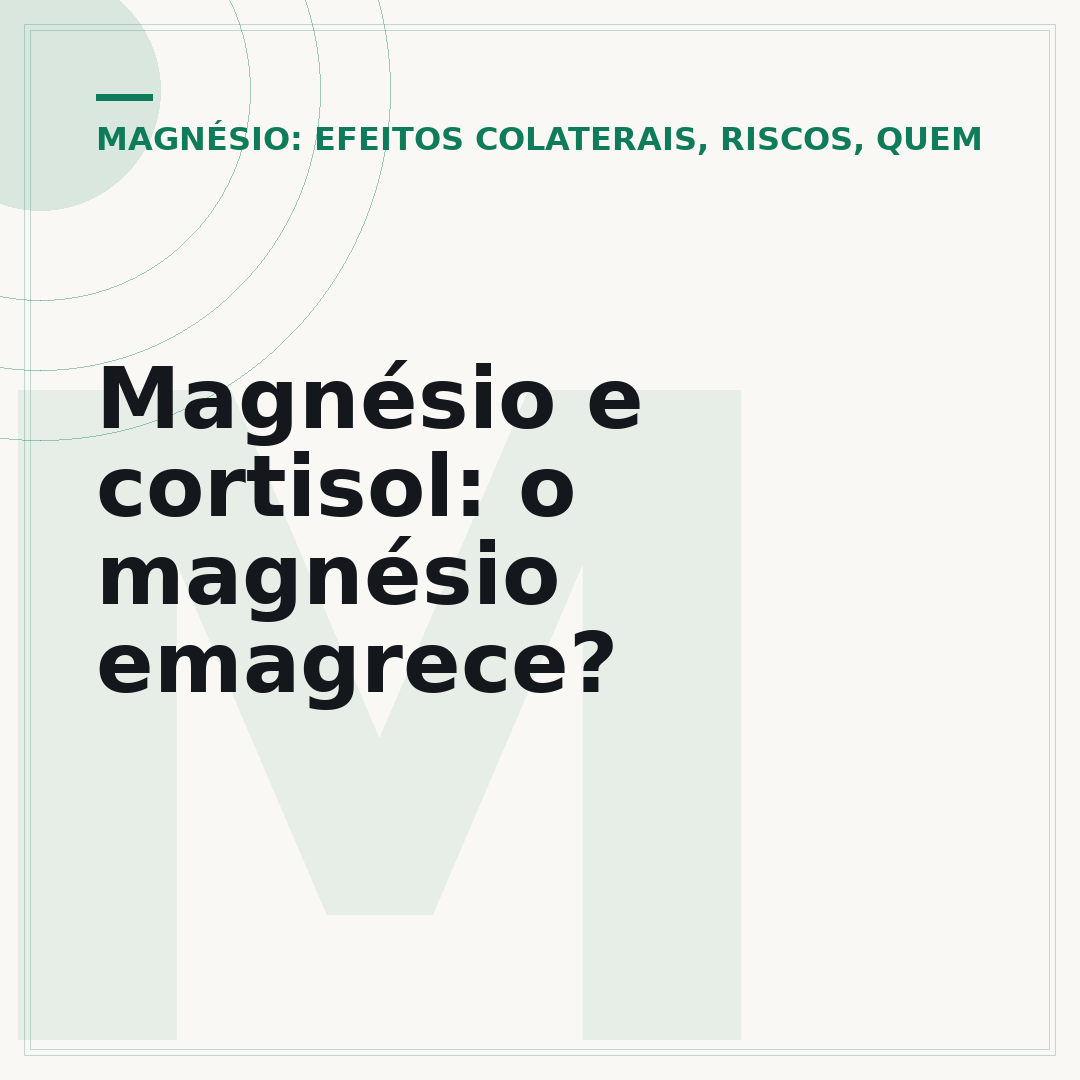Magnésio e cortisol: o magnésio emagrece?