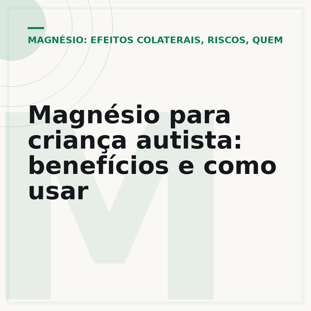 Magnésio para criança autista: benefícios e como usar
