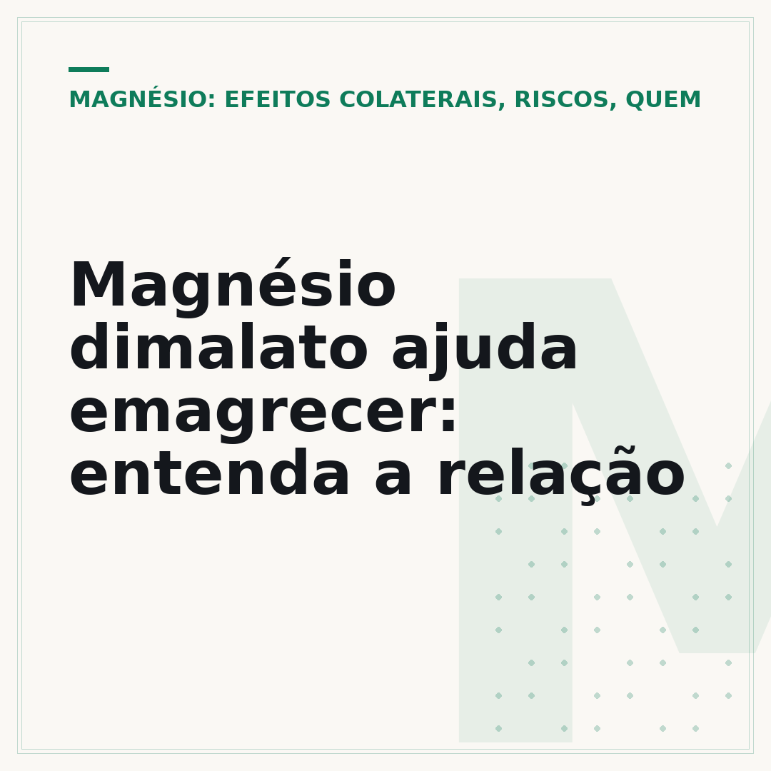 Magnésio dimalato ajuda emagrecer: entenda a relação