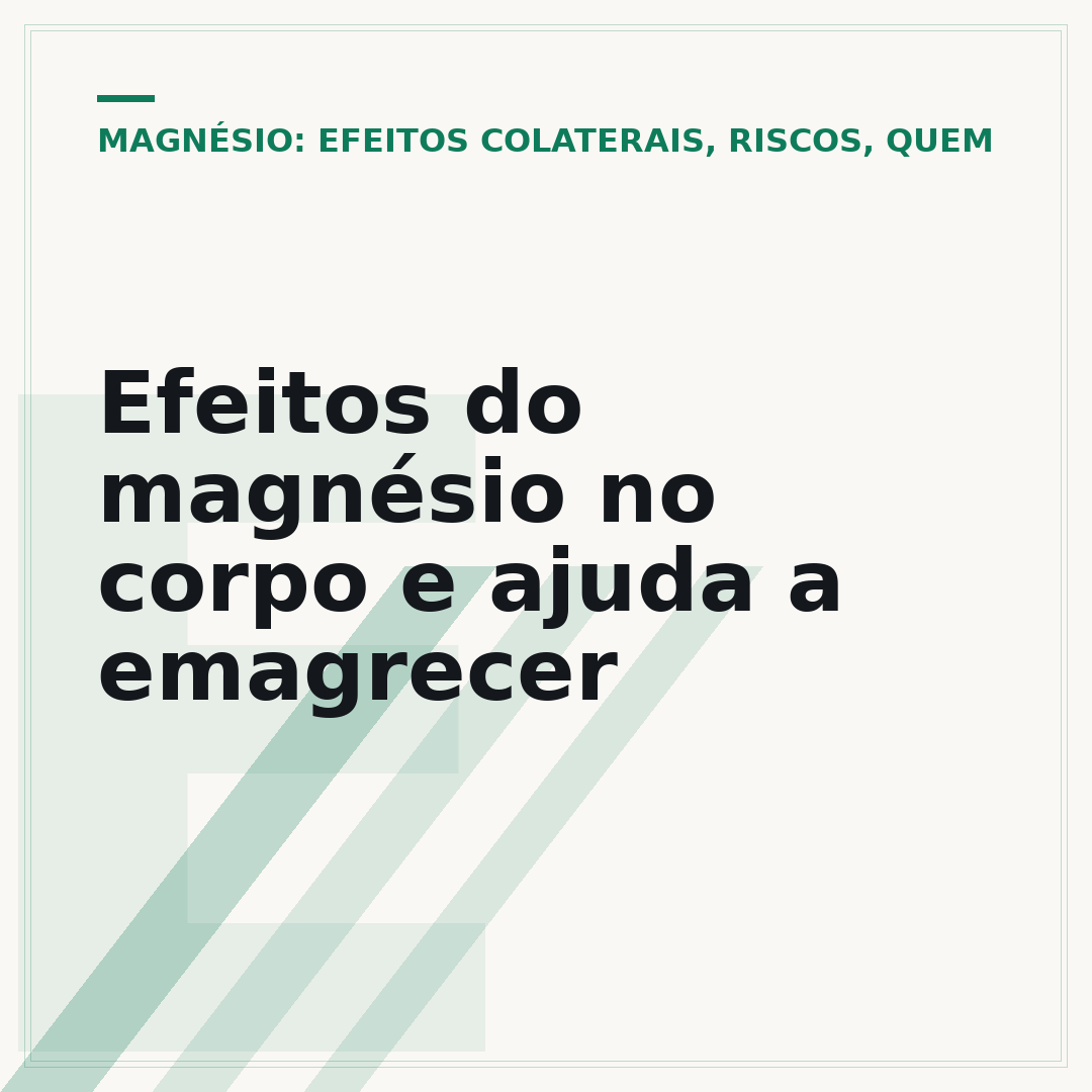 Efeitos do magnésio no corpo e ajuda a emagrecer