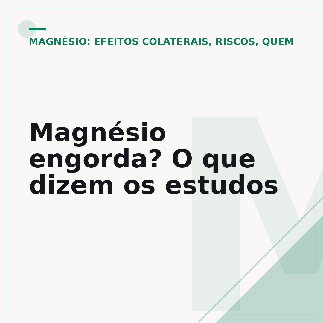 Magnésio engorda? O que dizem os estudos