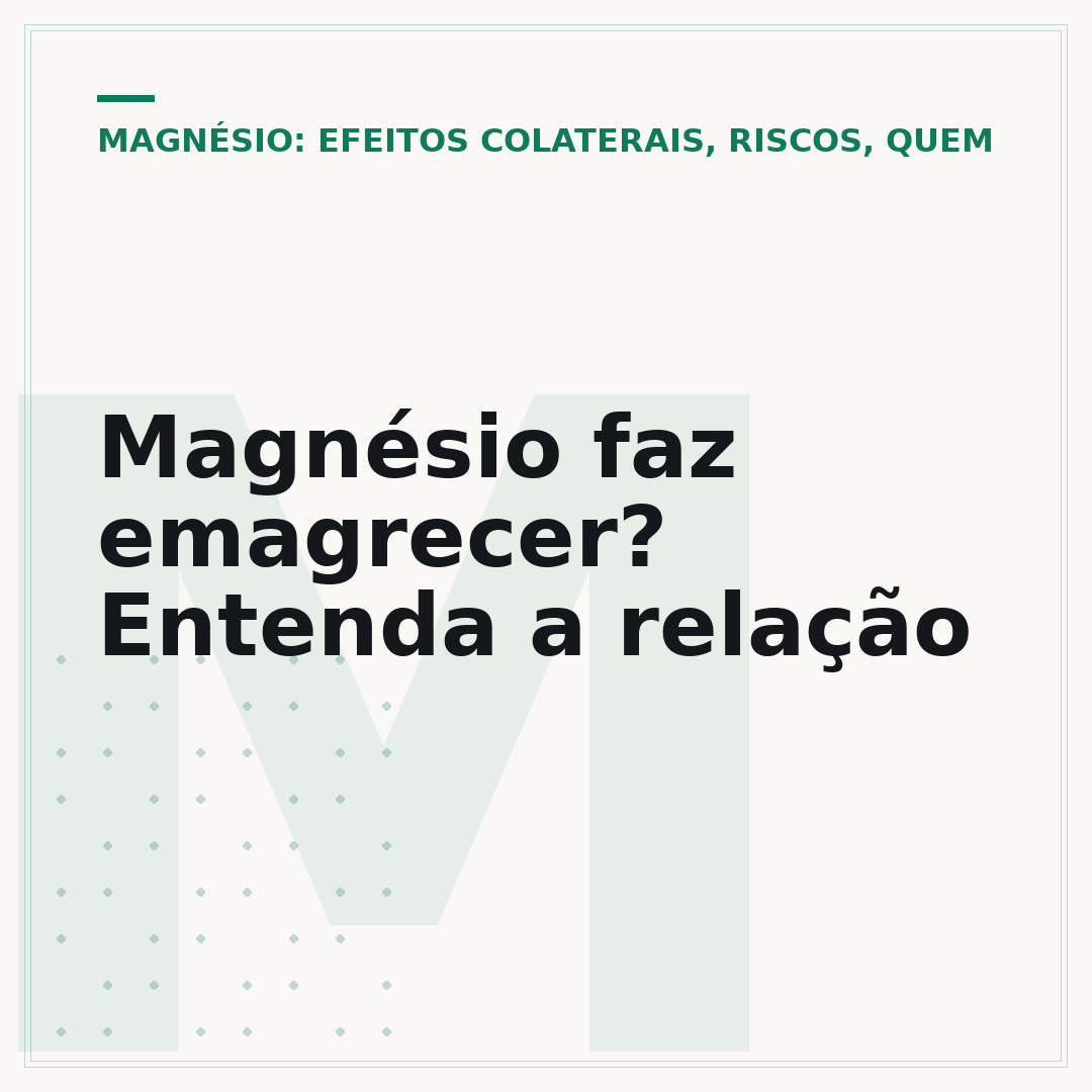 Magnésio faz emagrecer? Entenda a relação