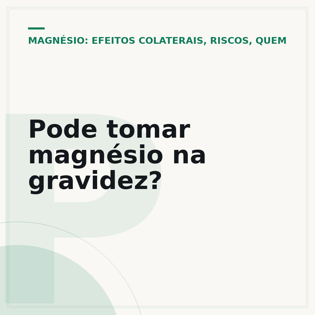 Pode tomar magnésio na gravidez?