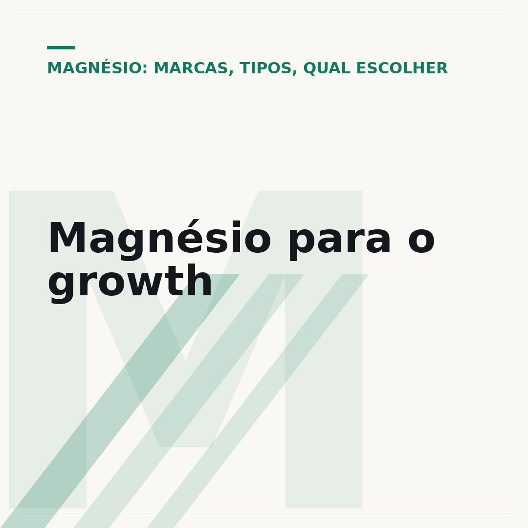 Magnésio para o growth