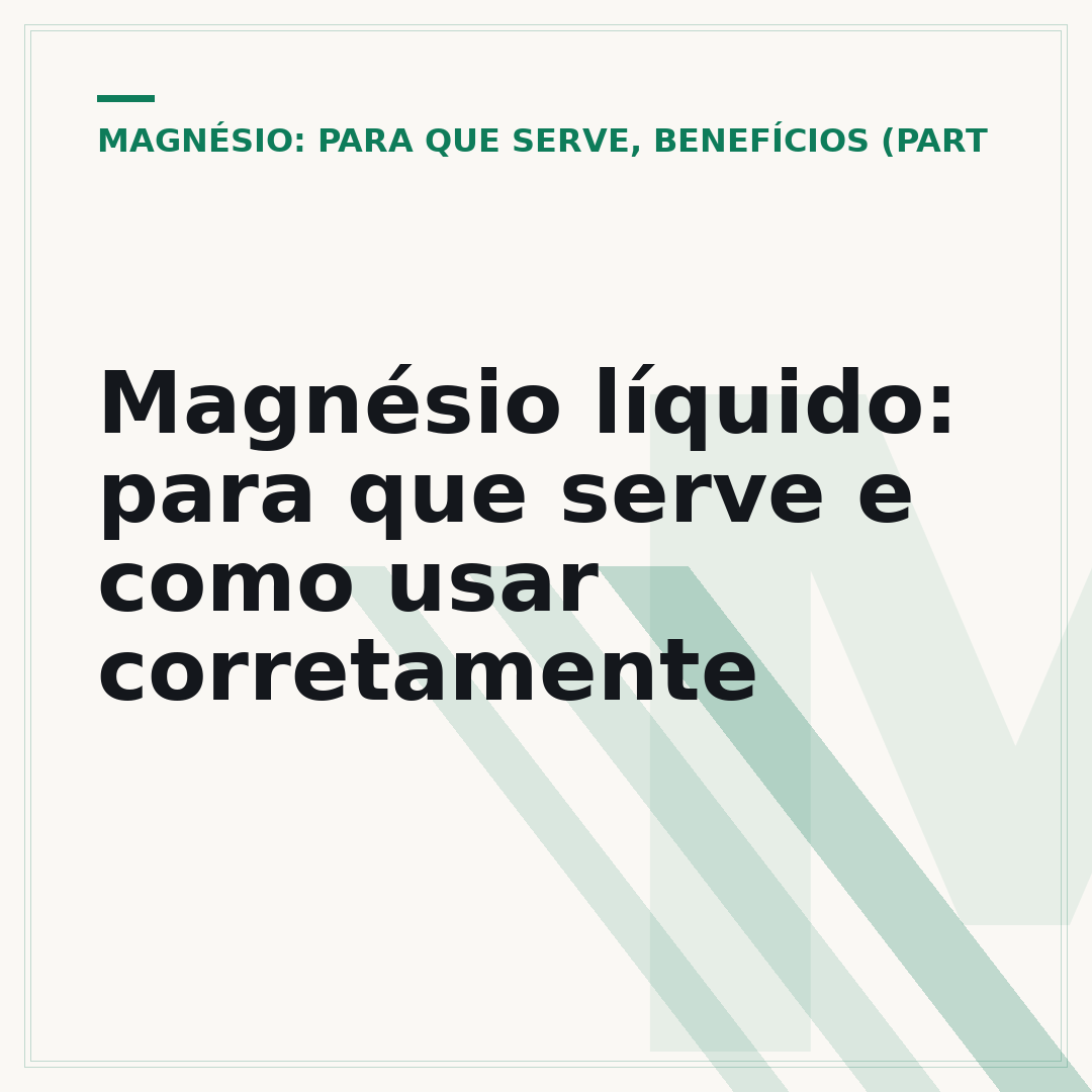 Magnésio líquido: para que serve e como usar corretamente