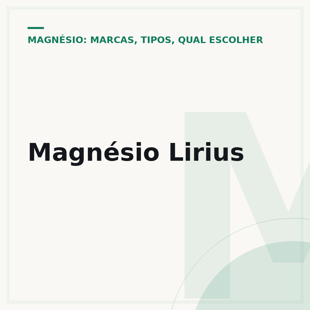 Magnésio Lirius