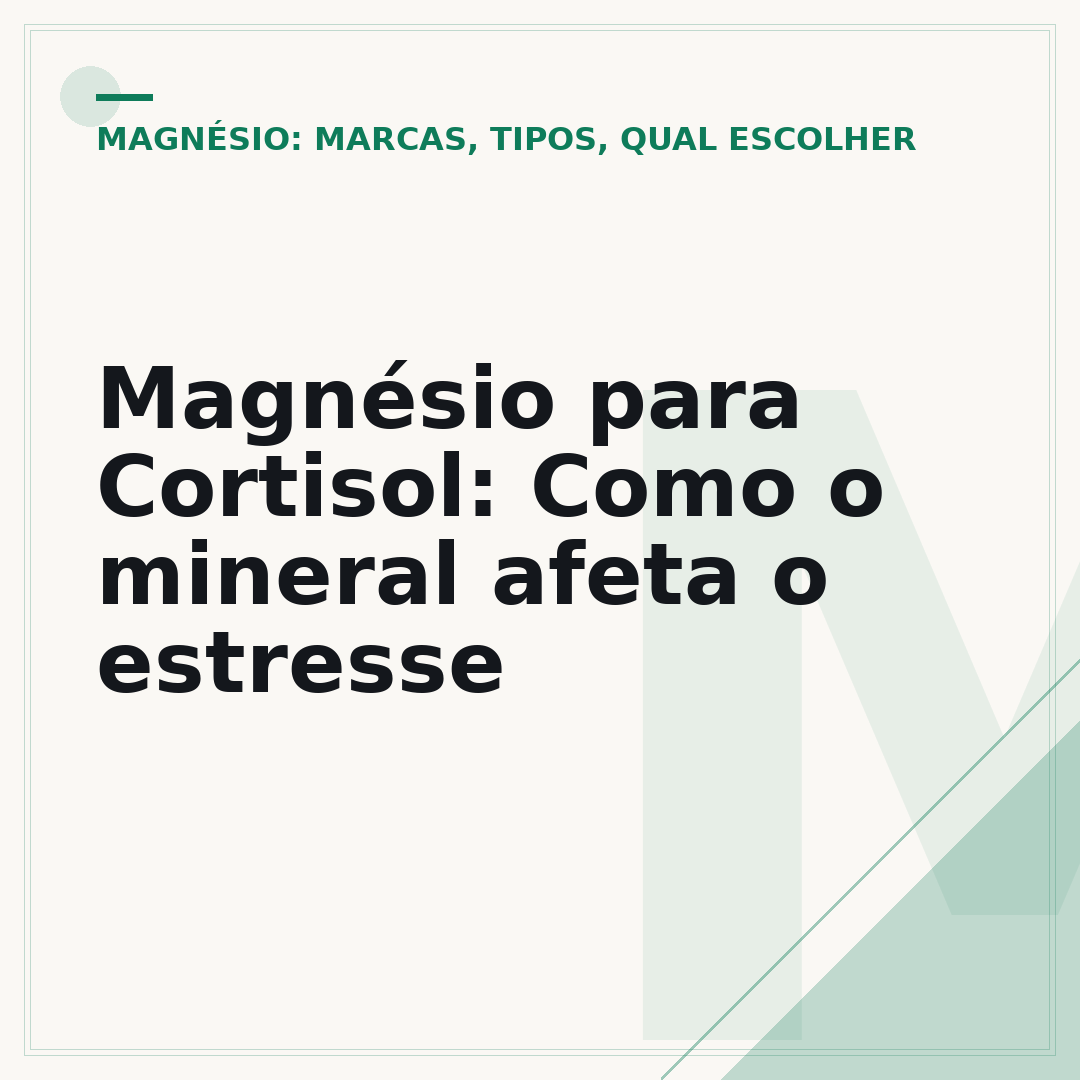 Magnésio para Cortisol: Como o mineral afeta o estresse