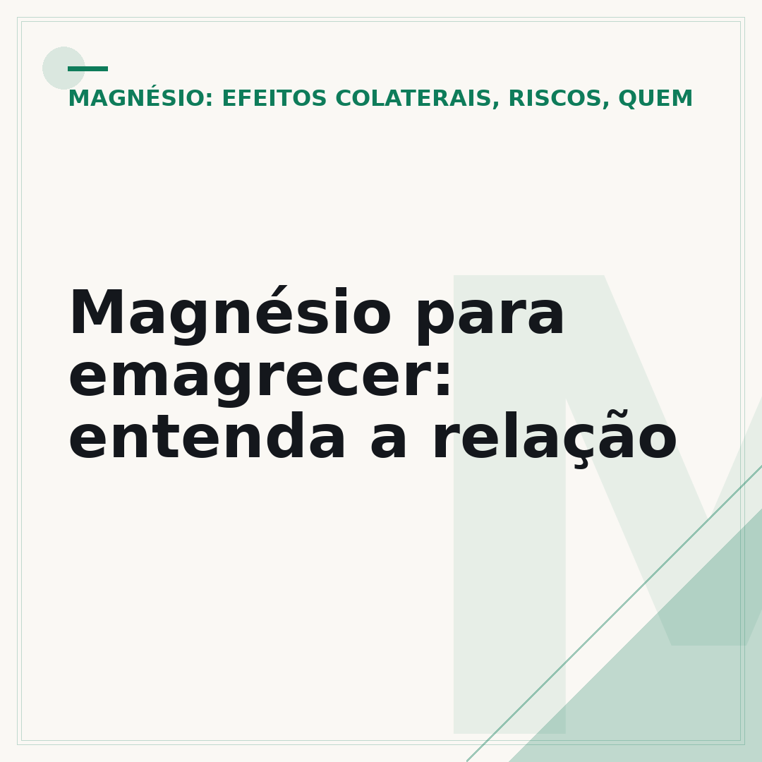 Magnésio para emagrecer: entenda a relação