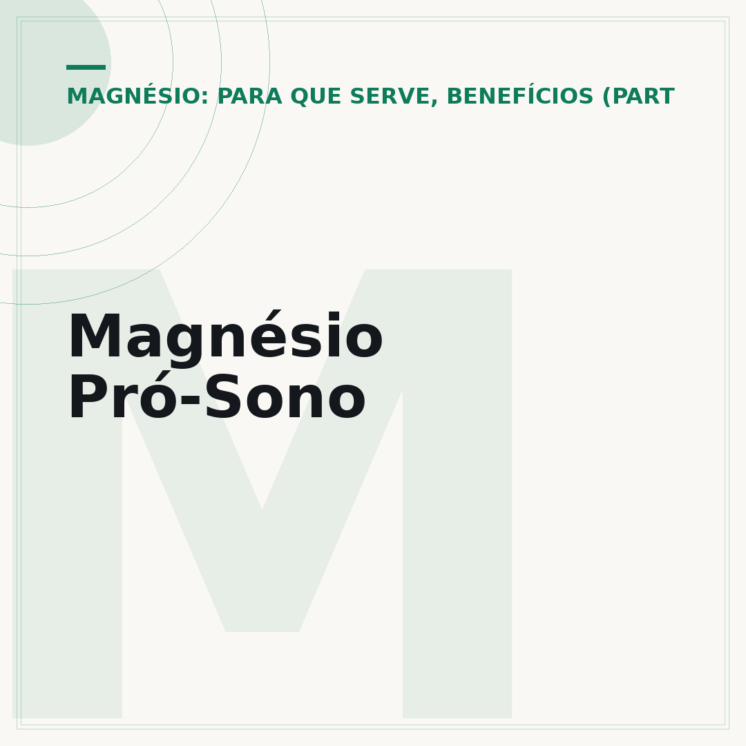 Magnésio Pró-Sono