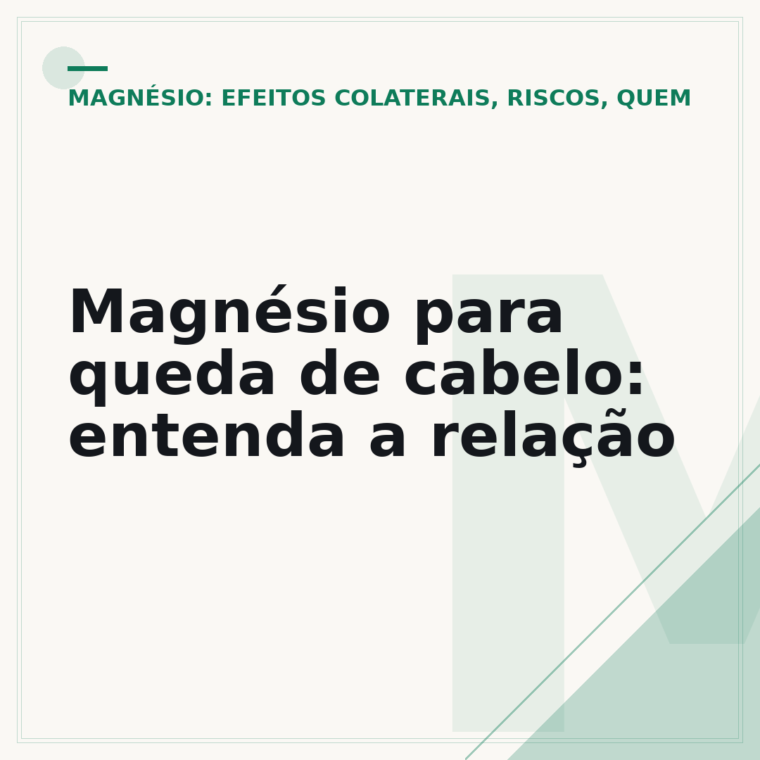 Magnésio para queda de cabelo: entenda a relação