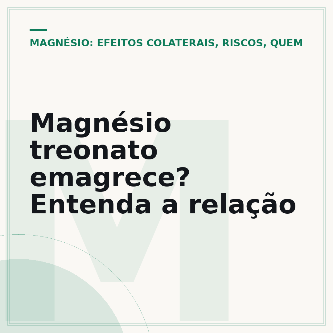 Magnésio treonato emagrece? Entenda a relação