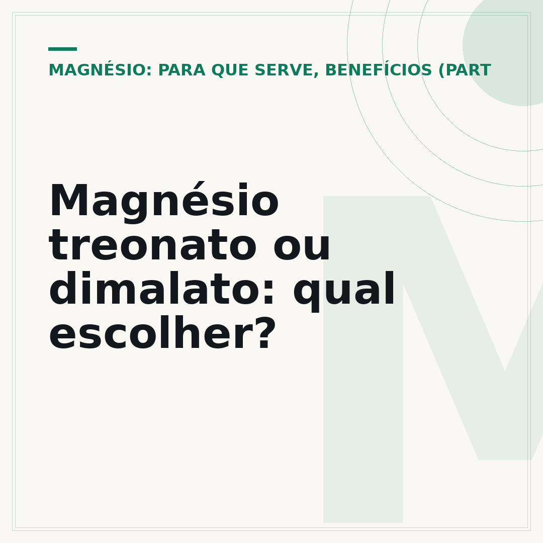 Magnésio treonato ou dimalato: qual escolher?