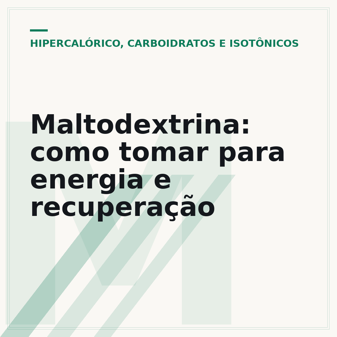 Maltodextrina: como tomar para energia e recuperação