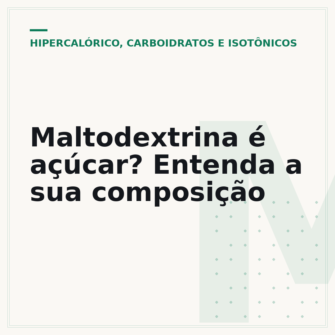 Maltodextrina é açúcar? Entenda a sua composição