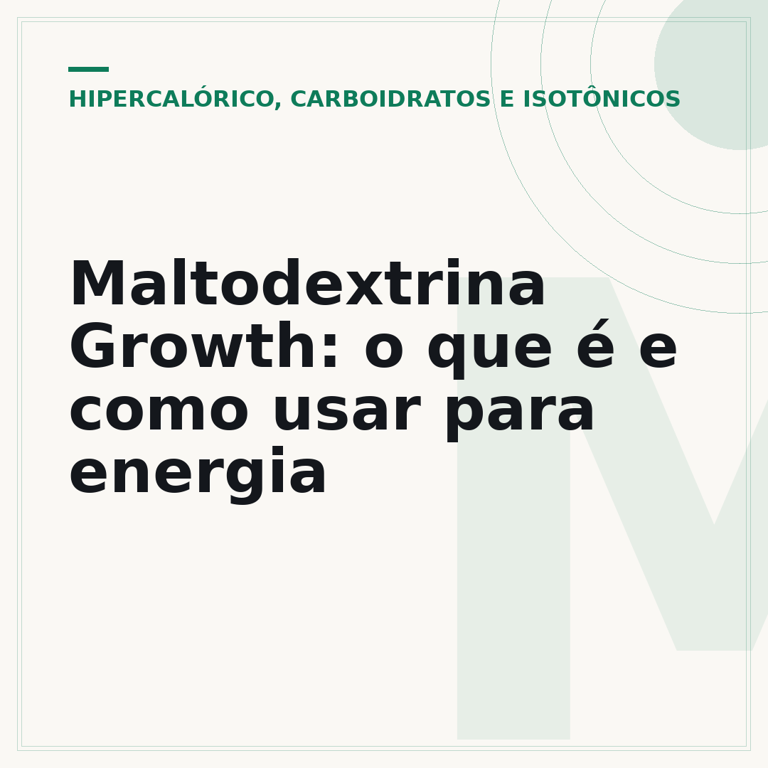 Maltodextrina Growth: o que é e como usar para energia