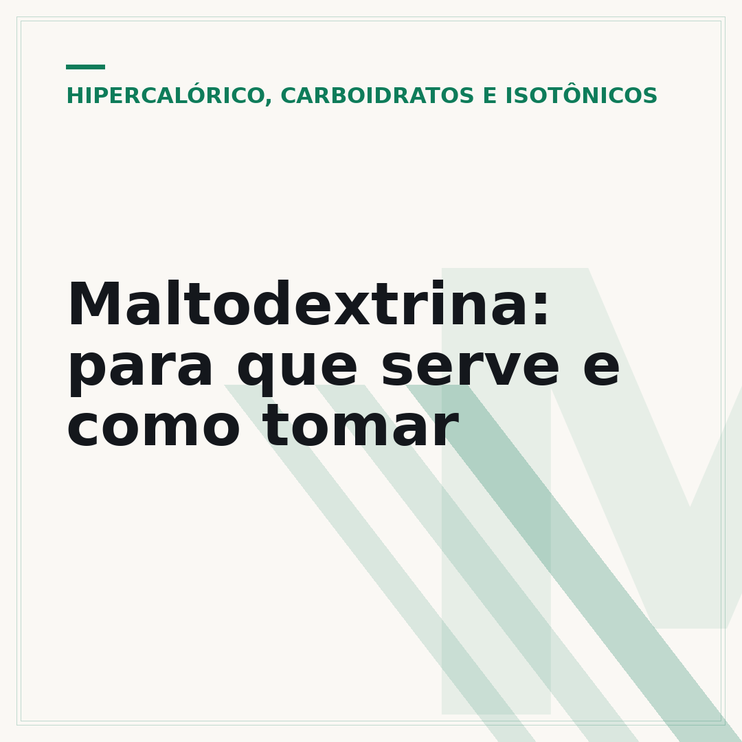 Maltodextrina: para que serve e como tomar