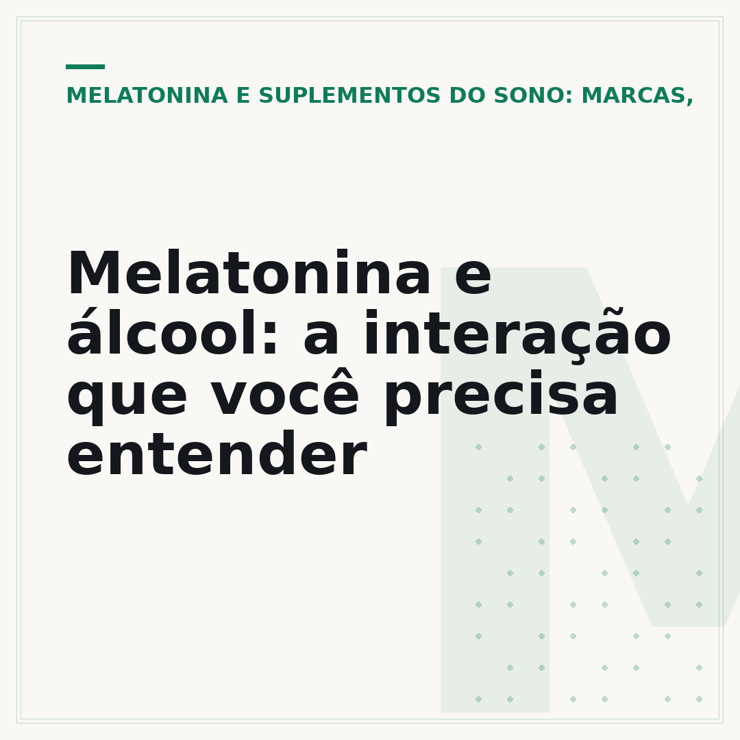 Melatonina e álcool: a interação que você precisa entender