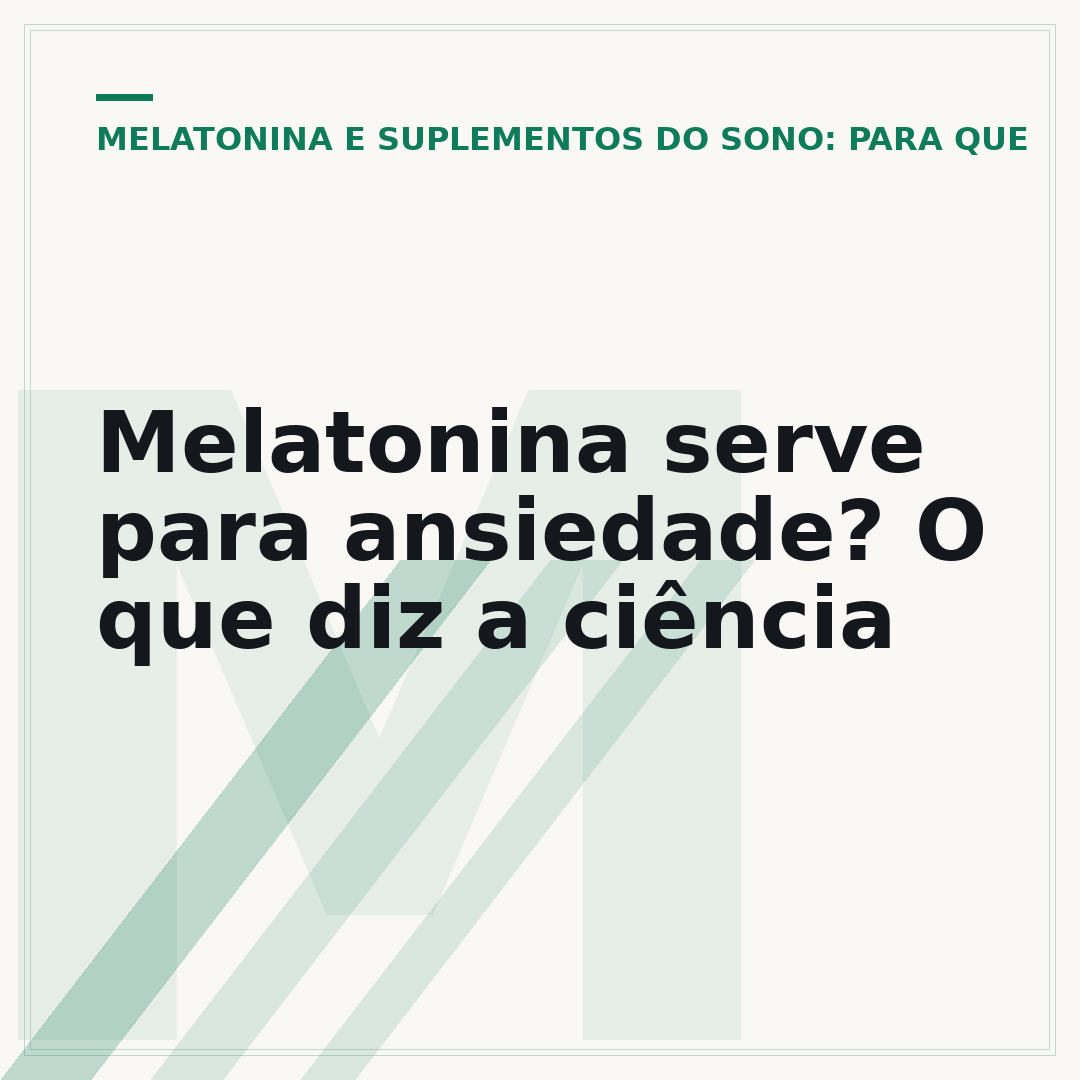 Melatonina serve para ansiedade? O que diz a ciência