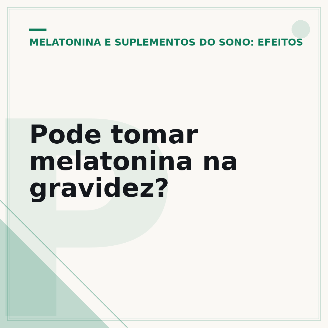 Pode tomar melatonina na gravidez?