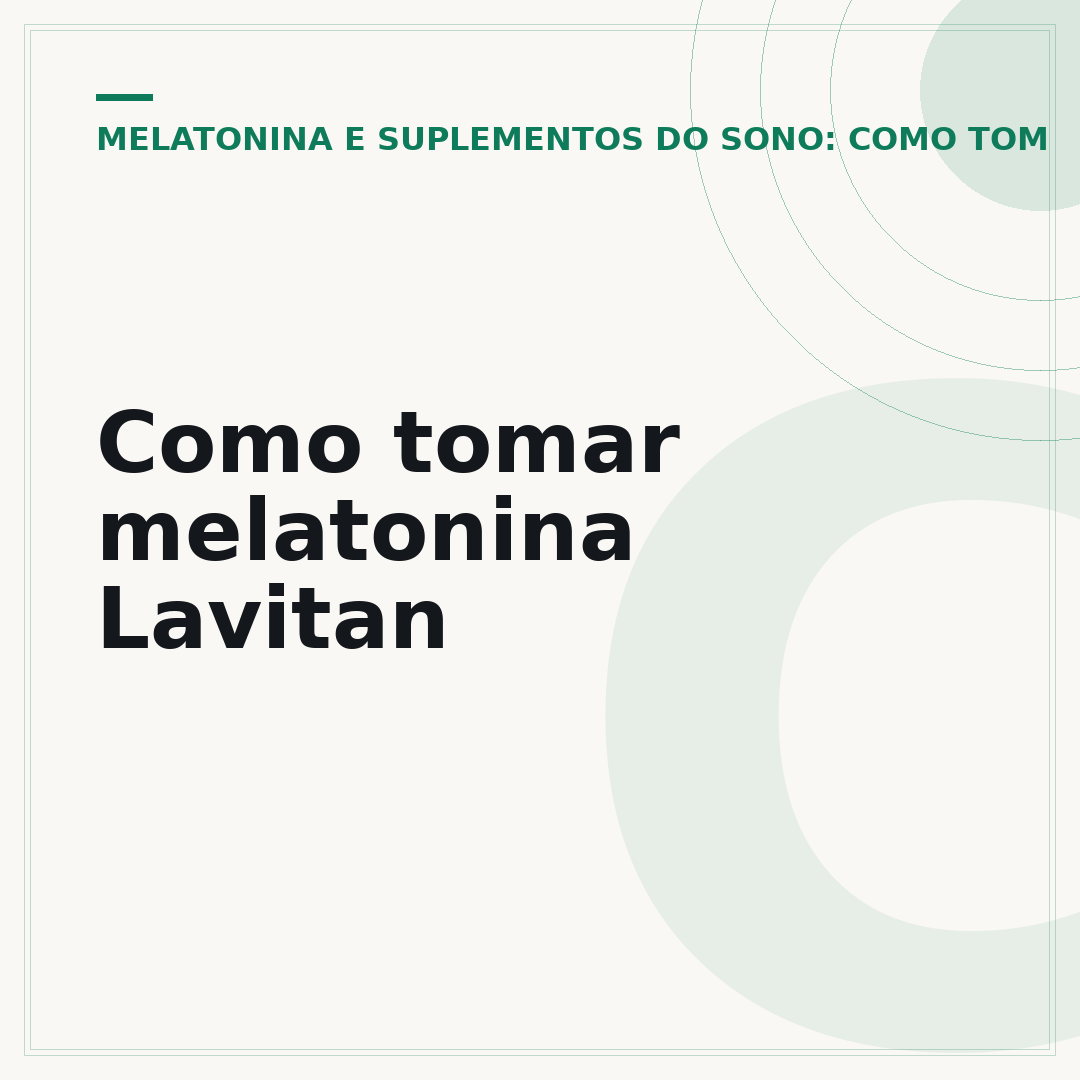 Como tomar melatonina Lavitan