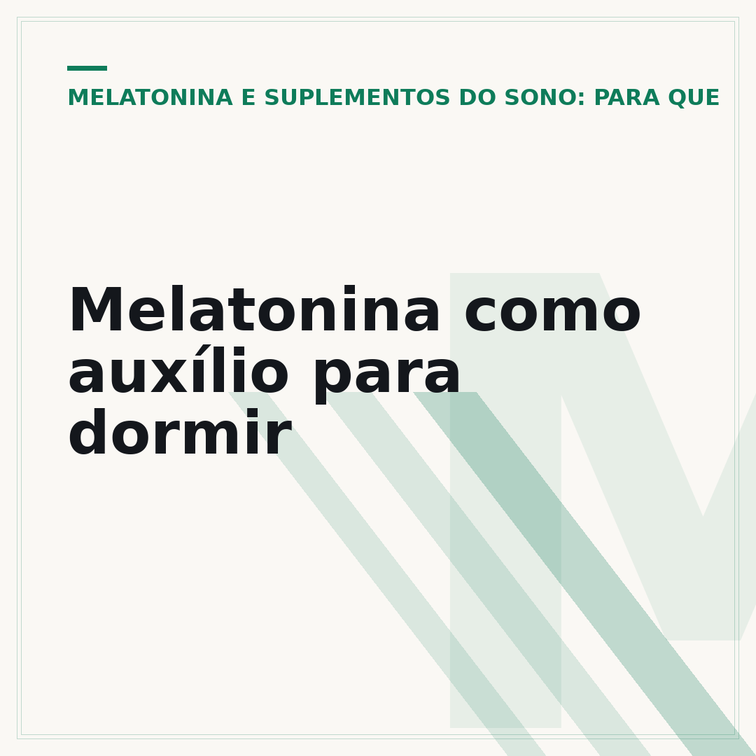 Melatonina como auxílio para dormir