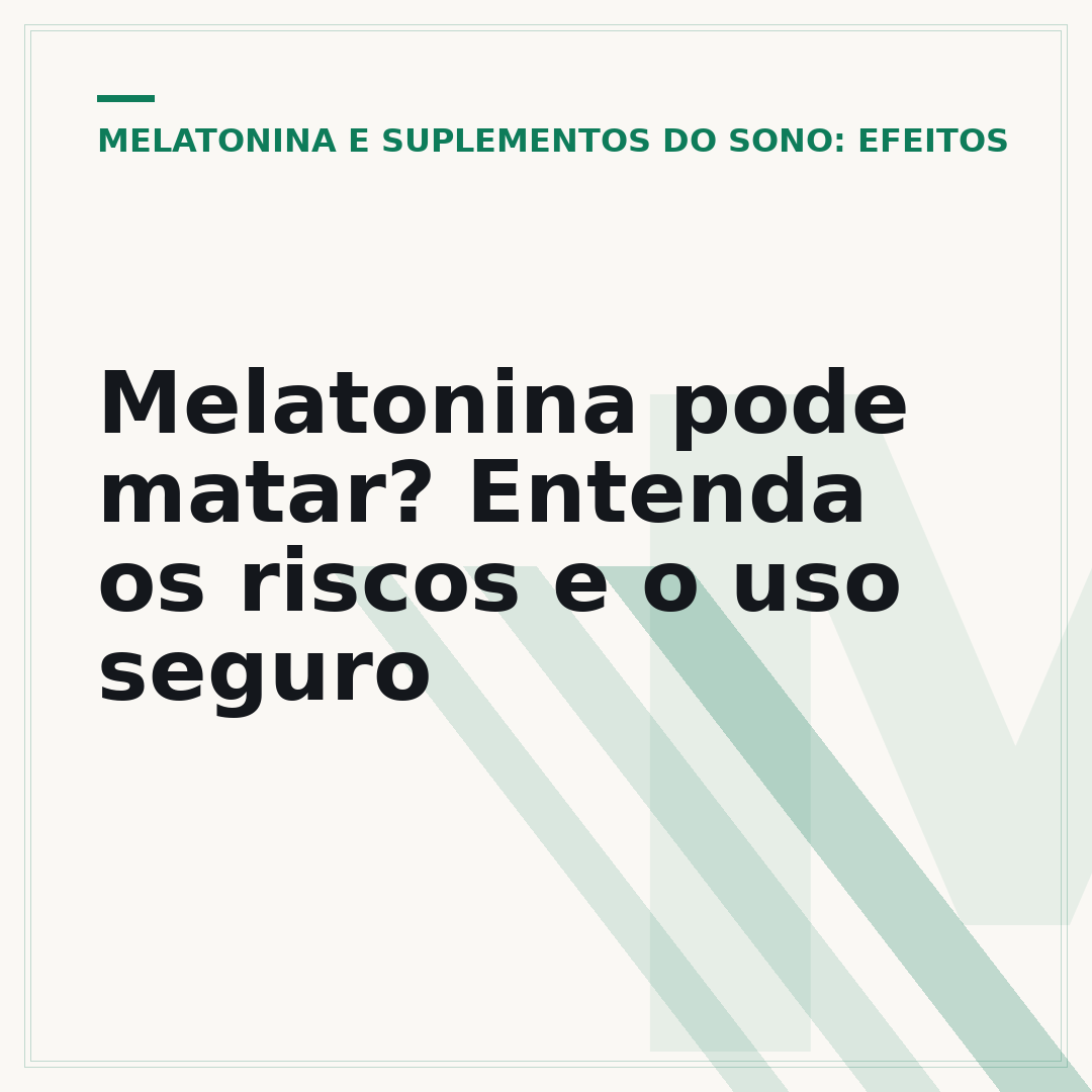 Melatonina pode matar? Entenda os riscos e o uso seguro